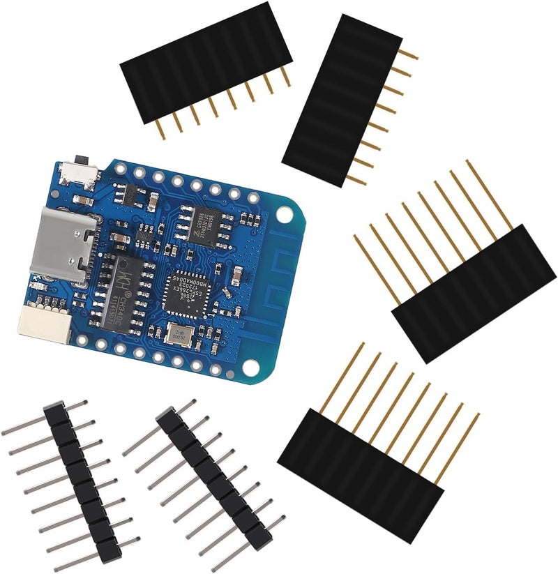 ACEIRMC 10 قطع WeMos D1 Mini V4.0.0 نوع-C USB لوح واي فاي إنترنت الأشياء قائم على ESP8266 4MB متوافق مع Arduino MicroPython Nodemcu (V4.0.0 نوع-C) - Image 5